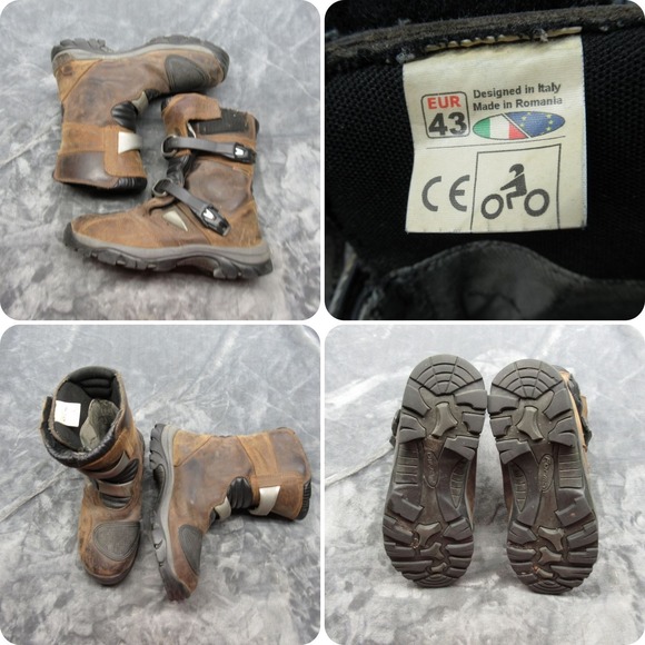 Forma Adventure Low Motorcycle Boots Mens 9.5 Brown Leather Hard Toe Waterproof - Picture 1 of 16